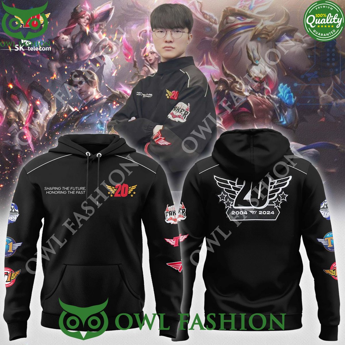 Legend Limited Faker LOL 20th Anniversary - Adult & Kids T-Shirts, Sweatshirts & Hoodies apparel design preview 1