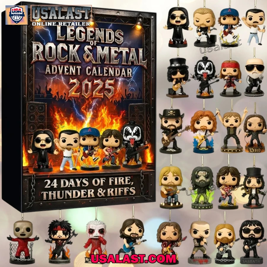 Legends of Rock And Metal Advent Calendar 2025 - Adult & Kids T-Shirts, Sweatshirts & Hoodies apparel design preview 1