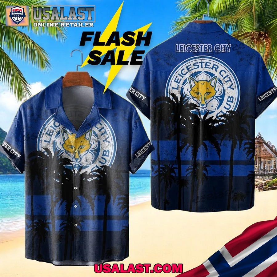 Leicester City FC Coconut Tree Style Hawaiian - Adult & Kids T-Shirts, Sweatshirts & Hoodies apparel design preview 1