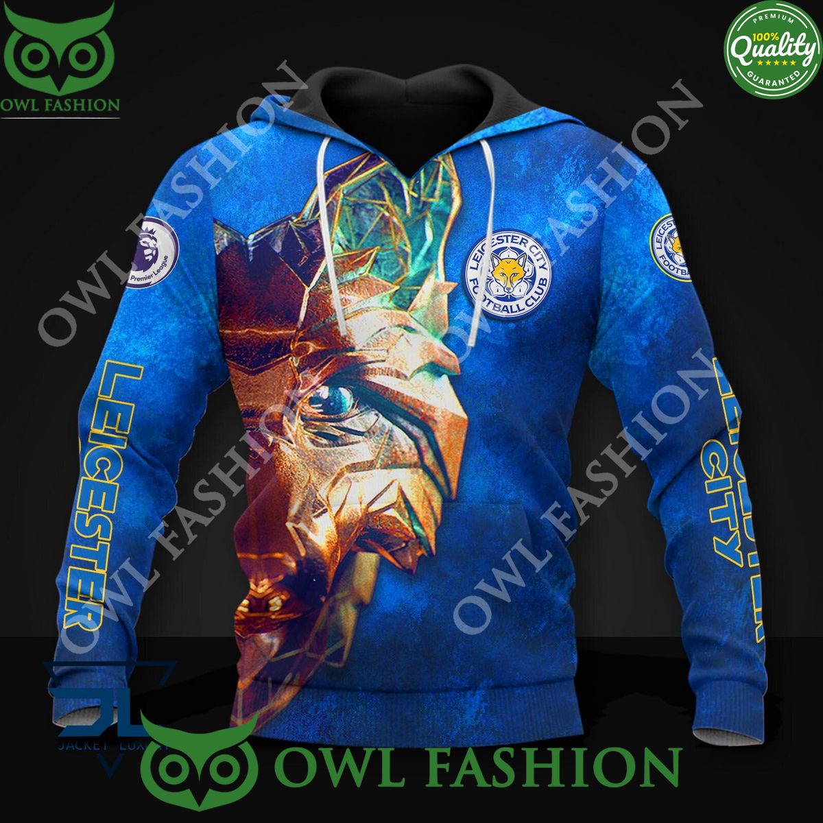 Leicester City FC Diamond Wolf Football 3d - Adult & Kids T-Shirts, Sweatshirts & Hoodies apparel design preview 1