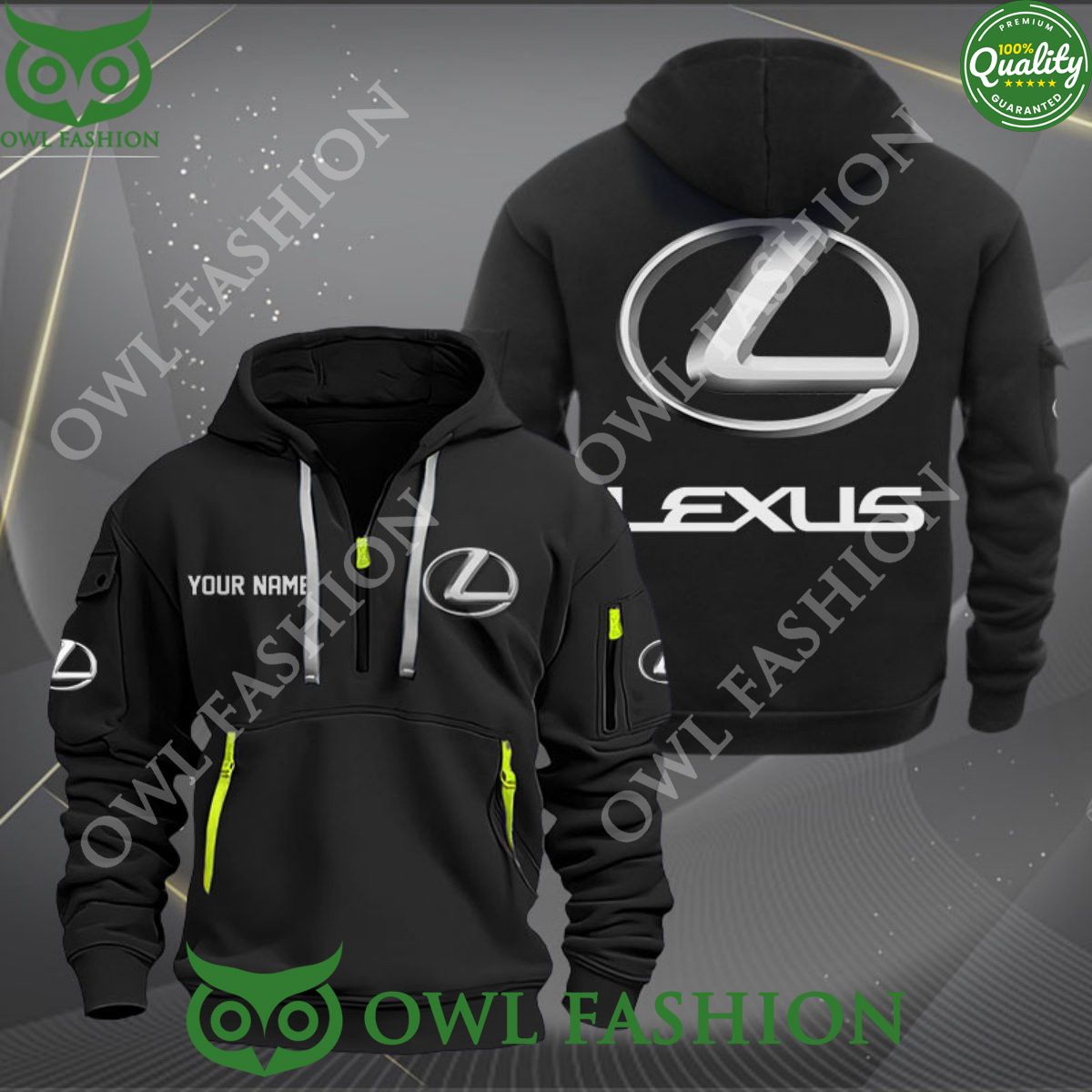 Lexus Motor Company Brand Customized 2d Half Zip - Adult & Kids T-Shirts, Sweatshirts & Hoodies apparel design preview 1