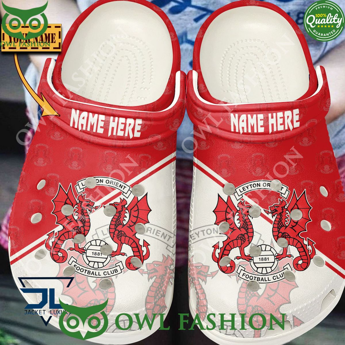 Leyton Orient EFL Custom Name Football Club Croc - Adult & Kids T-Shirts, Sweatshirts & Hoodies apparel design preview 1