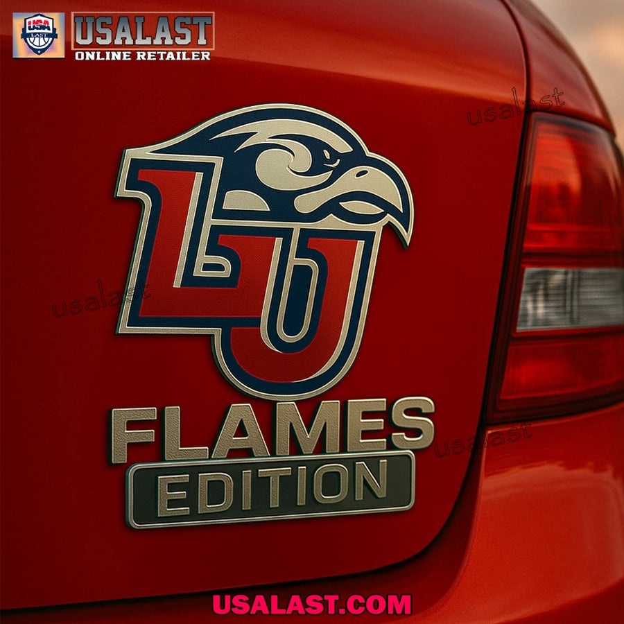 Liberty Flames Premium Car Emblem Custom 3D Badge - Adult & Kids T-Shirts, Sweatshirts & Hoodies apparel design preview 1