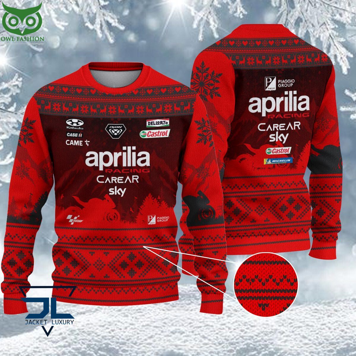 Limited Aprilia Racing Ugly Sweater - Adult & Kids T-Shirts, Sweatshirts & Hoodies apparel design preview 1