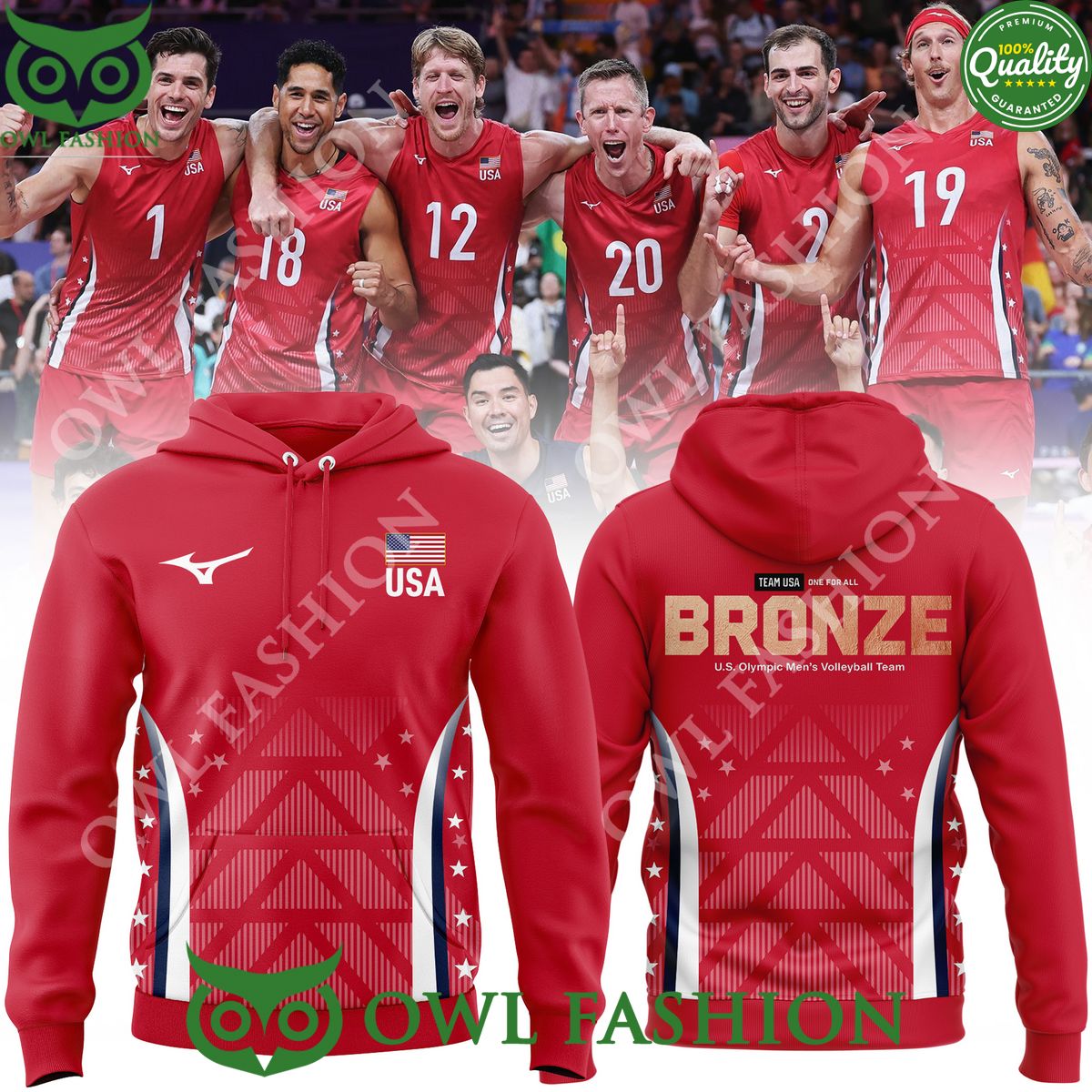 Limited Edition Bronze Medals Olympic USA Volleyball - Adult & Kids T-Shirts, Sweatshirts & Hoodies apparel design preview 1