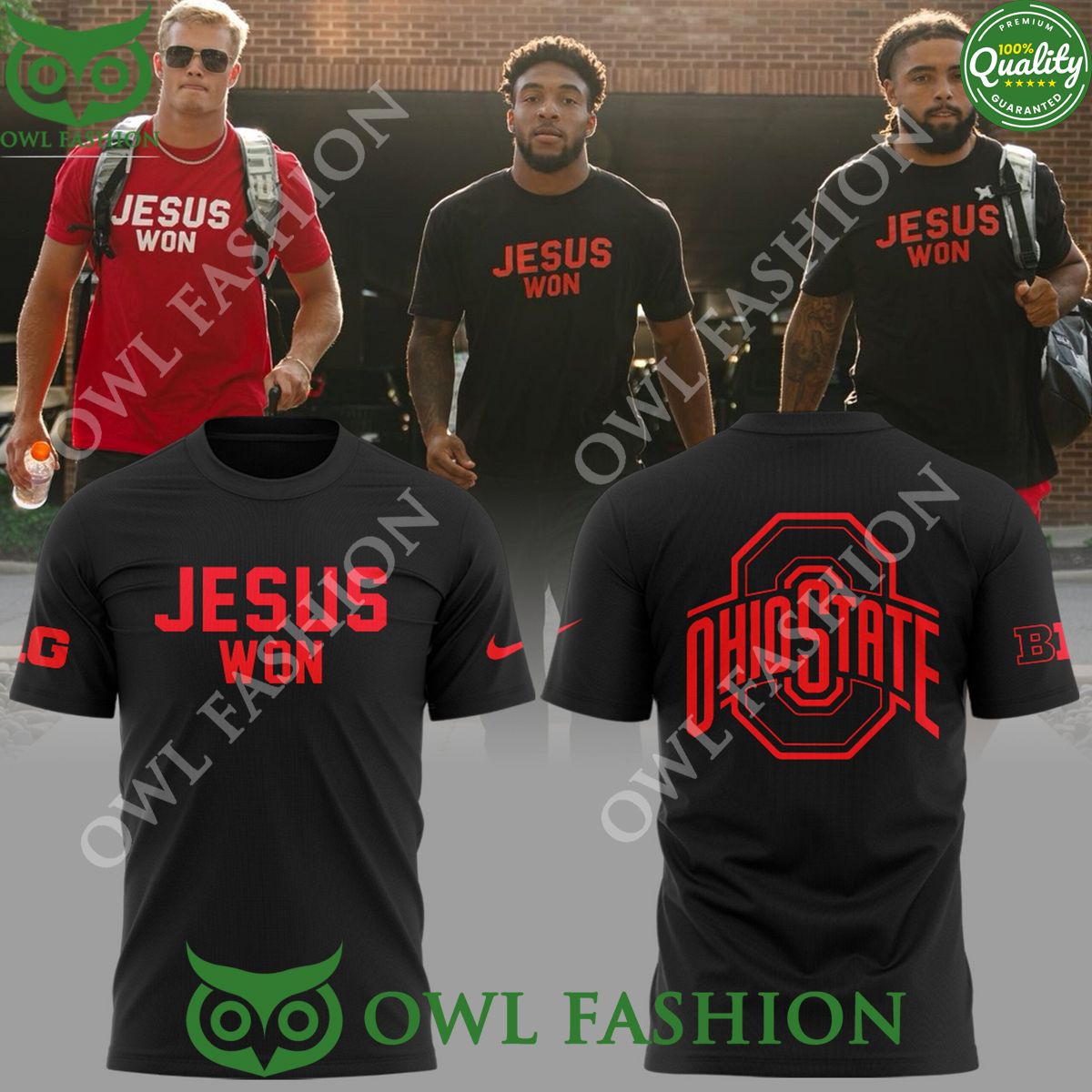 Limited Edition JESUS WON OHIO STATE Black - Adult & Kids T-Shirts, Sweatshirts & Hoodies apparel design preview 1