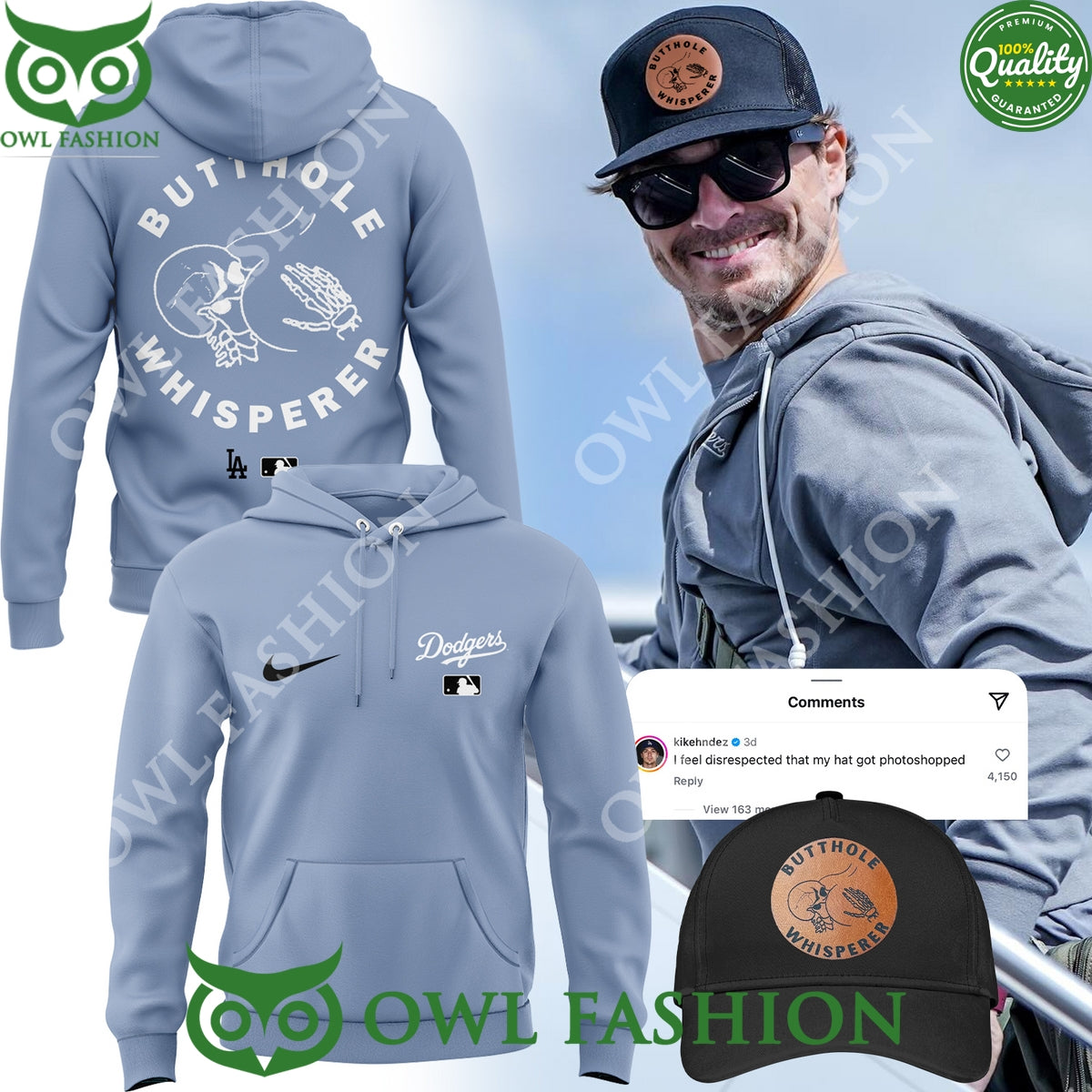 Limited Edition LA Dodgers Butthole Whisperer - Adult & Kids T-Shirts, Sweatshirts & Hoodies apparel design preview 1