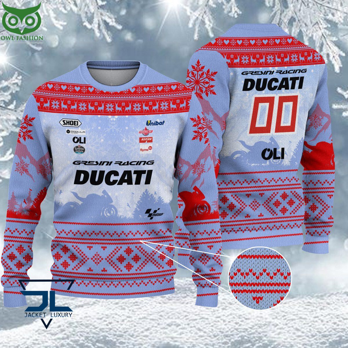 Limited Gresini Racing Ugly Sweater - Adult & Kids T-Shirts, Sweatshirts & Hoodies apparel design preview 1
