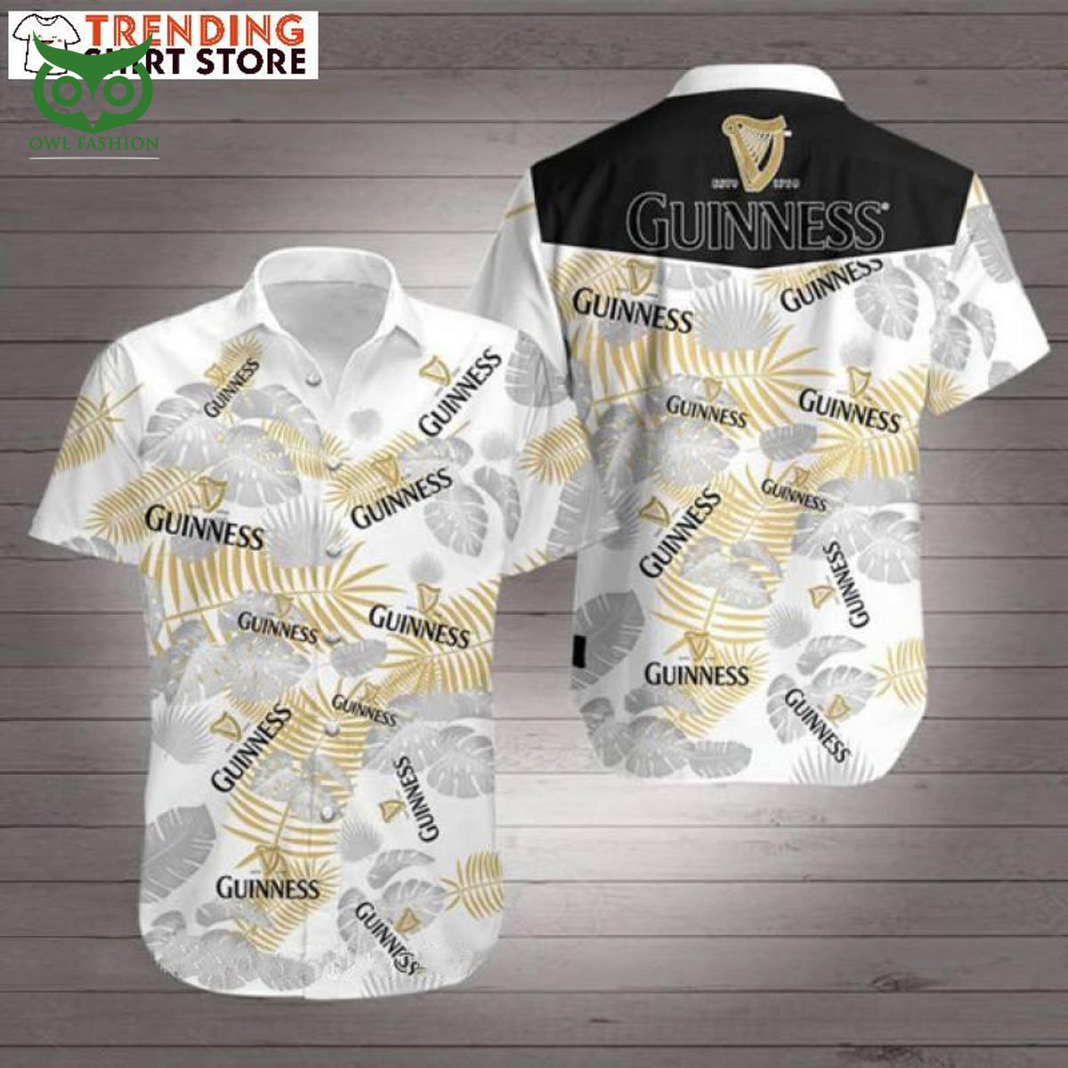 Limited Guinness Hawaiian Tropical Leaves Gift For - Adult & Kids T-Shirts, Sweatshirts & Hoodies apparel design preview 1