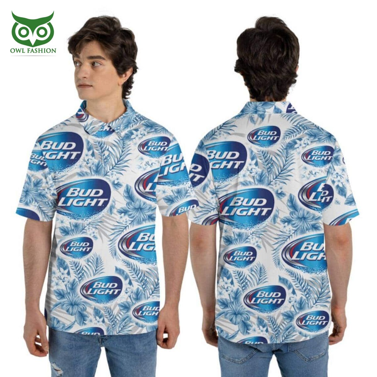 Limited White Aloha Bud Light Hawaiian Tropical - Adult & Kids T-Shirts, Sweatshirts & Hoodies apparel design preview 1