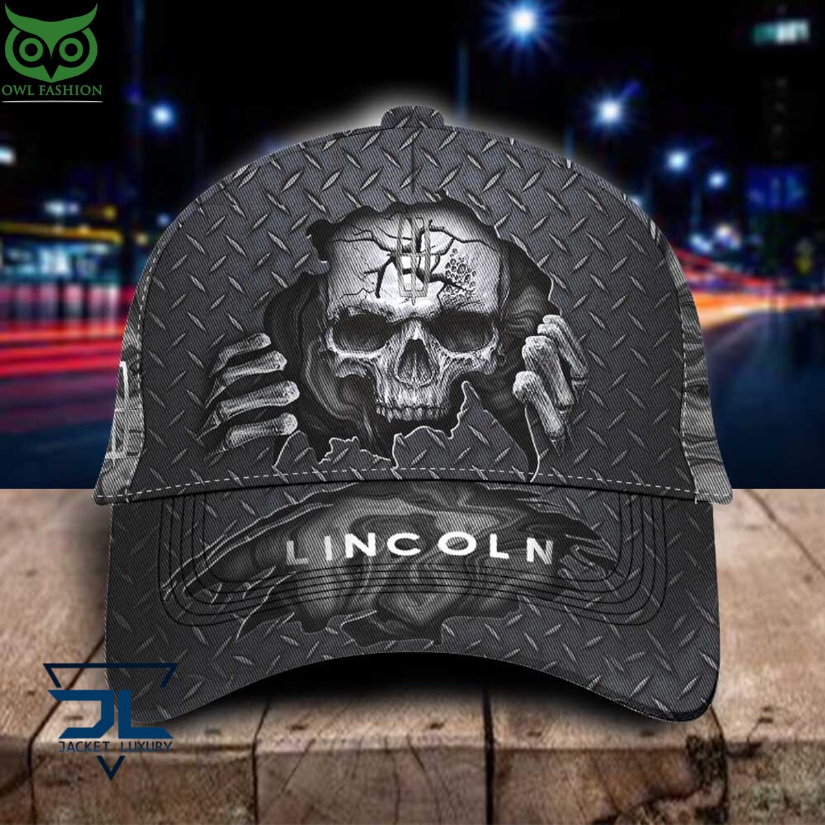 Lincoln Car Skull Metal New Classic Cap - Adult & Kids T-Shirts, Sweatshirts & Hoodies apparel design preview 1