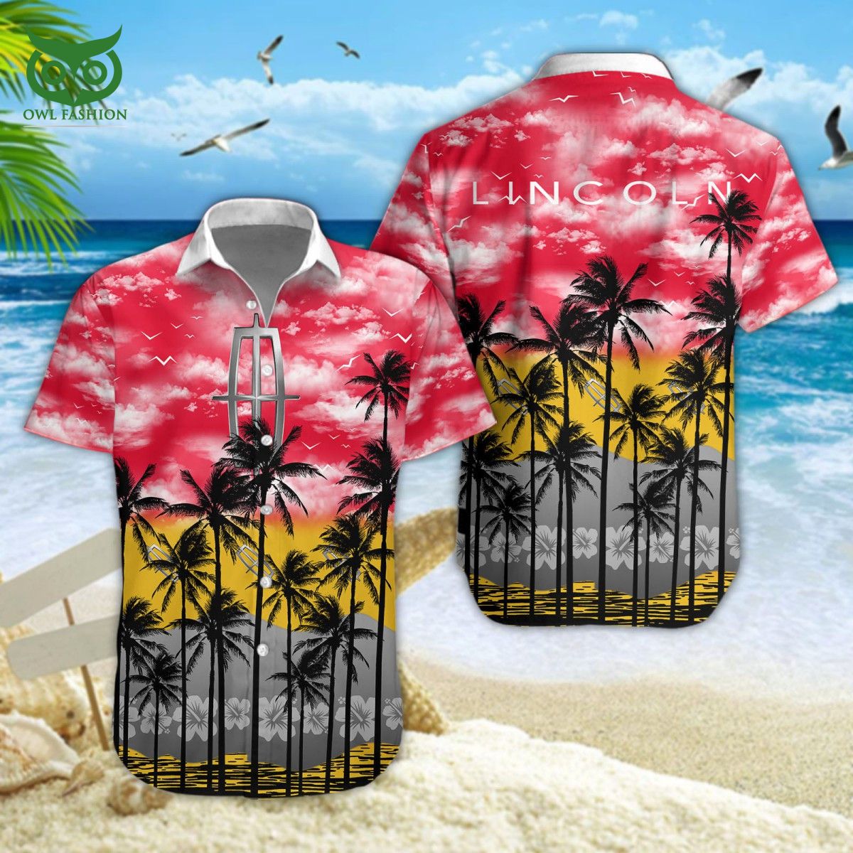 Lincoln Luxury Car Brand Hawaiian Short - Adult & Kids T-Shirts, Sweatshirts & Hoodies apparel design preview 1