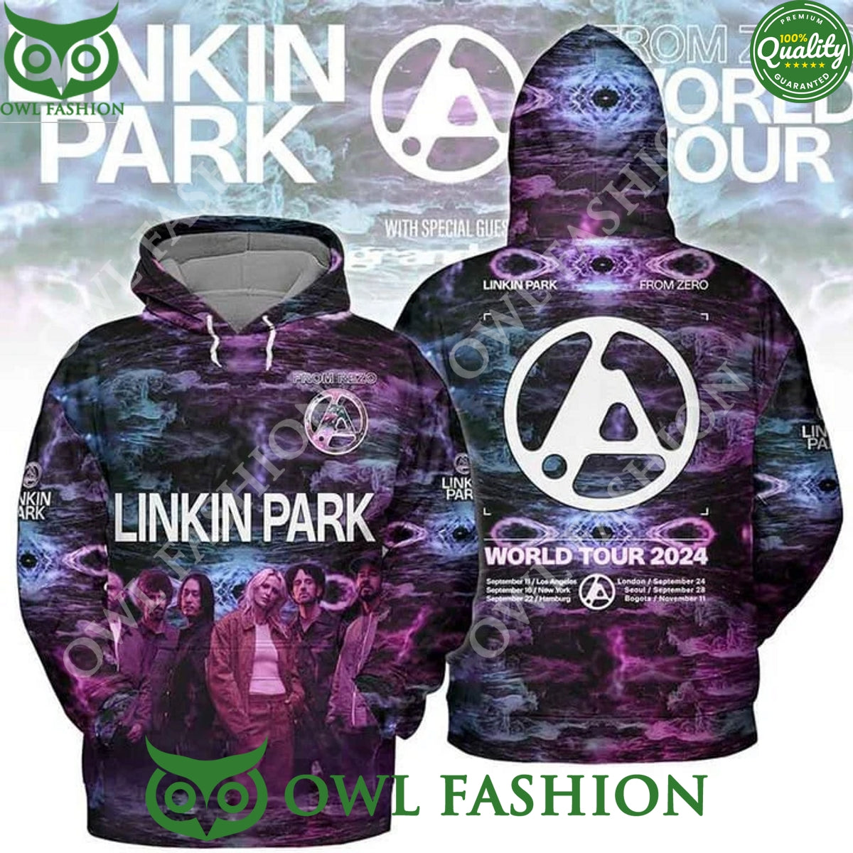 Linkin Park From Zero Studio Album rock World tour - Adult & Kids T-Shirts, Sweatshirts & Hoodies apparel design preview 1