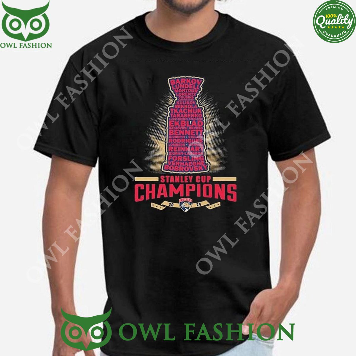 List Of Stars Florida Panthers Nhl Stanley Cup - Adult & Kids T-Shirts, Sweatshirts & Hoodies apparel design preview 1