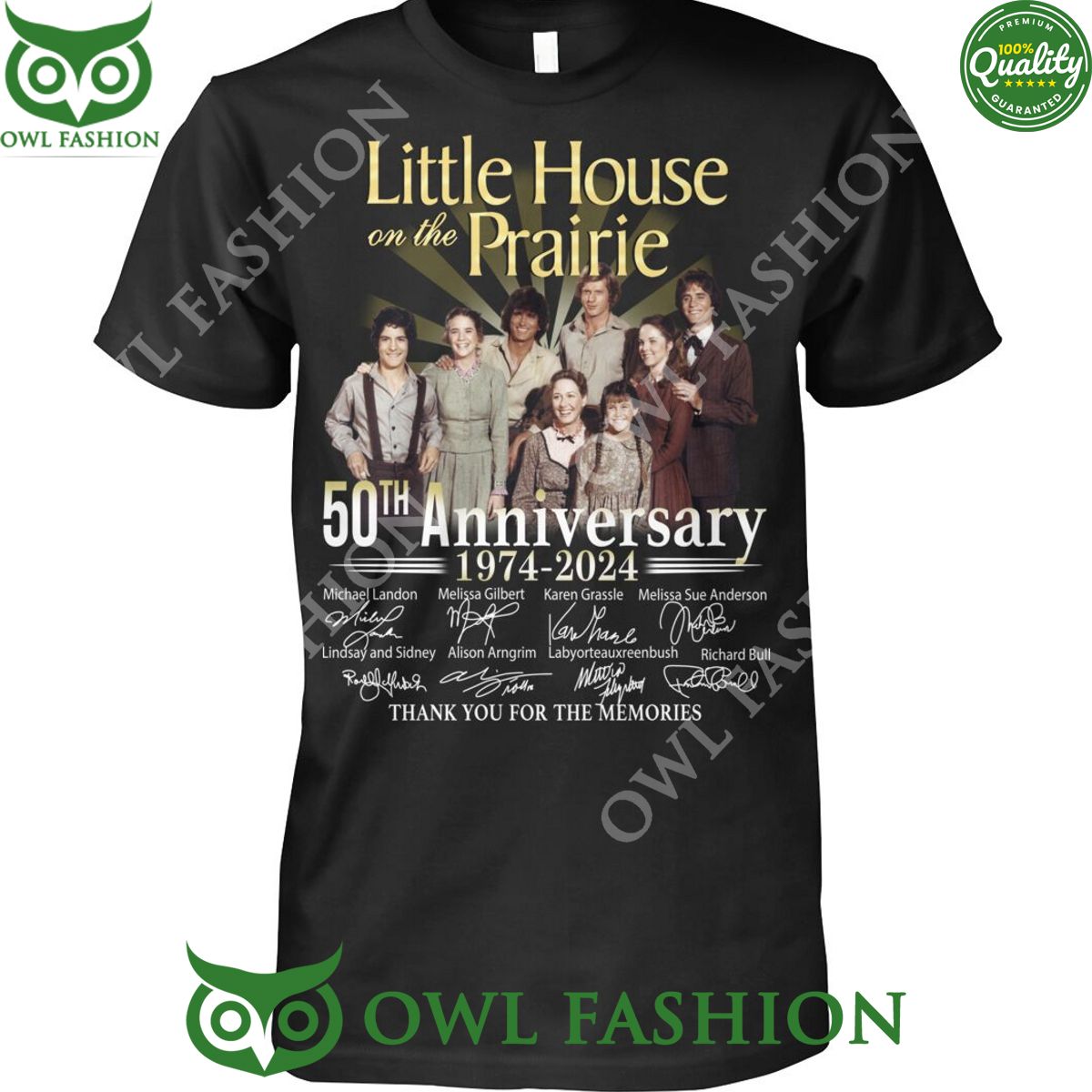 Little House on Prairie 1974 2024 50th Anniversary - Adult & Kids T-Shirts, Sweatshirts & Hoodies apparel design preview 1