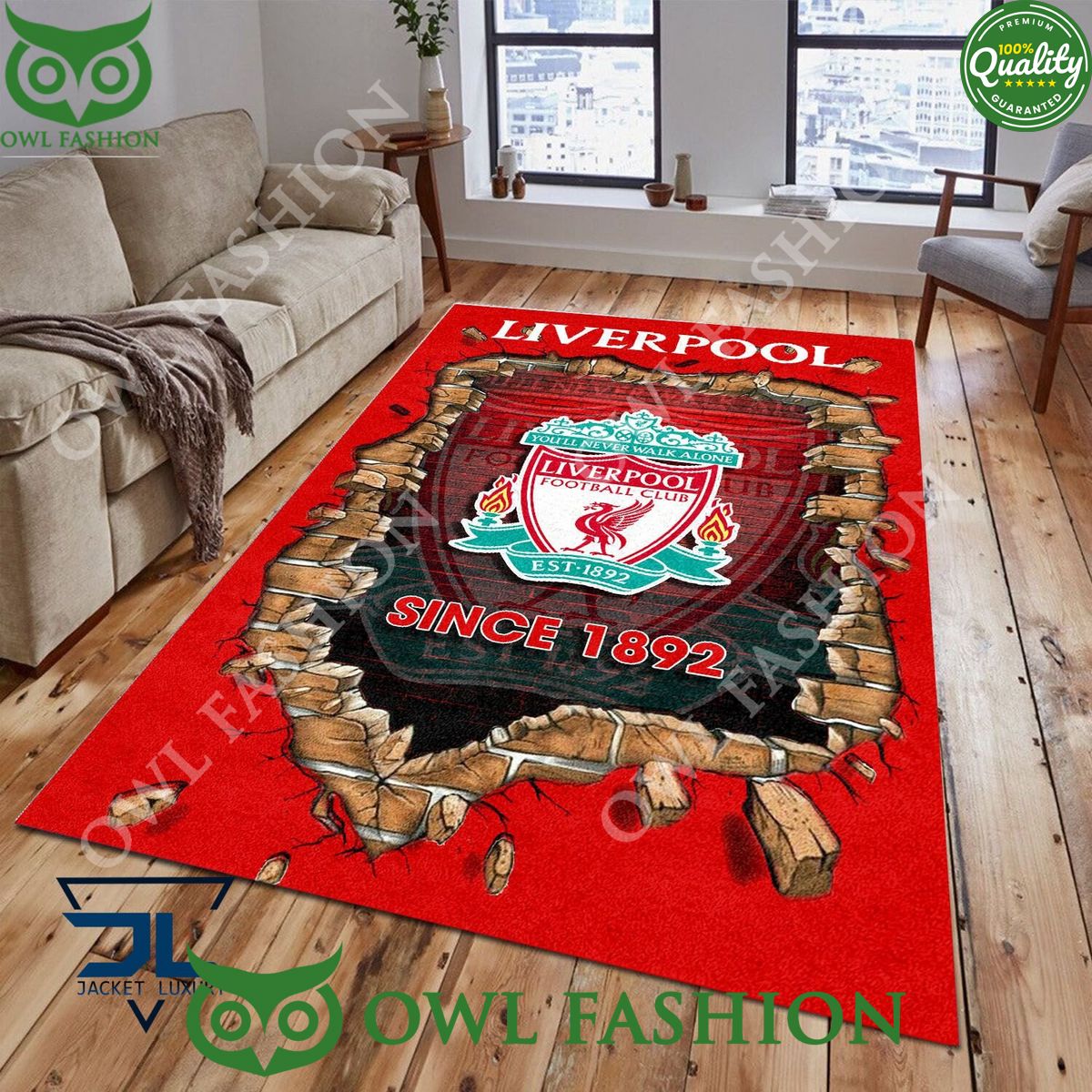 Liverpool F.C 1876 Premier League Living Room Carpet - Adult & Kids T-Shirts, Sweatshirts & Hoodies apparel design preview 1