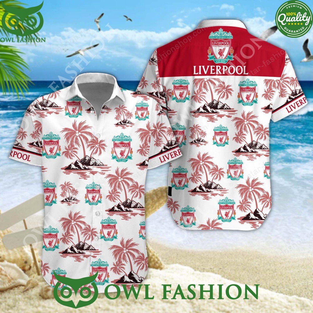 Liverpool F.C Jürgen Klopp EPL Coconut Hawaiian - Adult & Kids T-Shirts, Sweatshirts & Hoodies apparel design preview 1