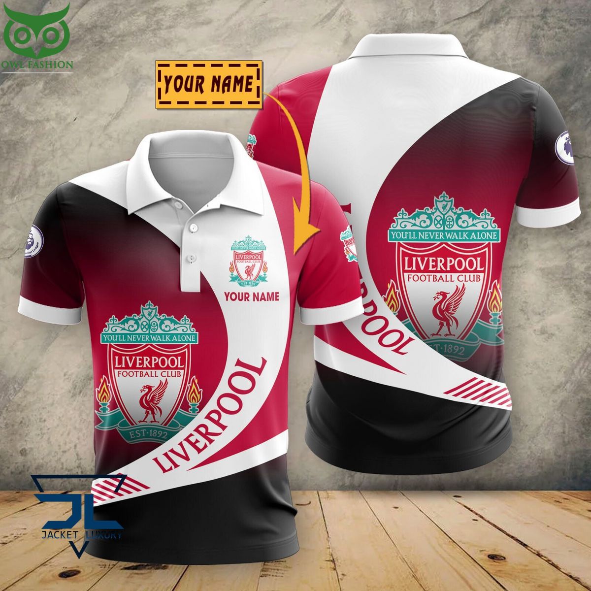 Liverpool F.C Premier League 2023 Customized 3D Polo - Adult & Kids T-Shirts, Sweatshirts & Hoodies apparel design preview 1
