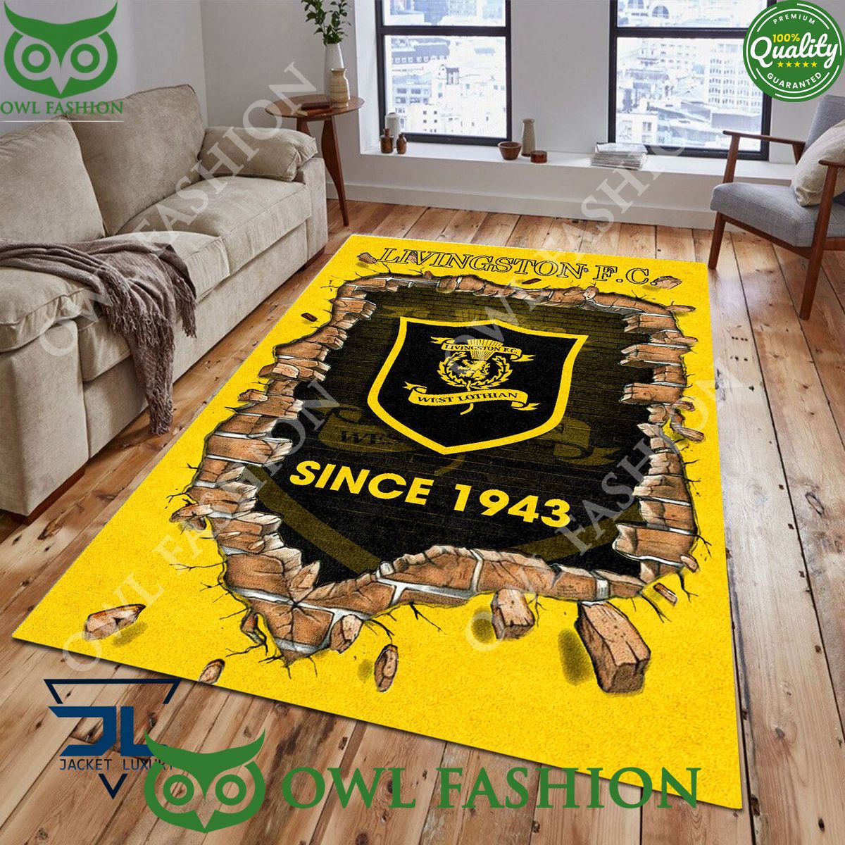 Livingston F.C. 1786 Scottish Broken Wall Living Room - Adult & Kids T-Shirts, Sweatshirts & Hoodies apparel design preview 1
