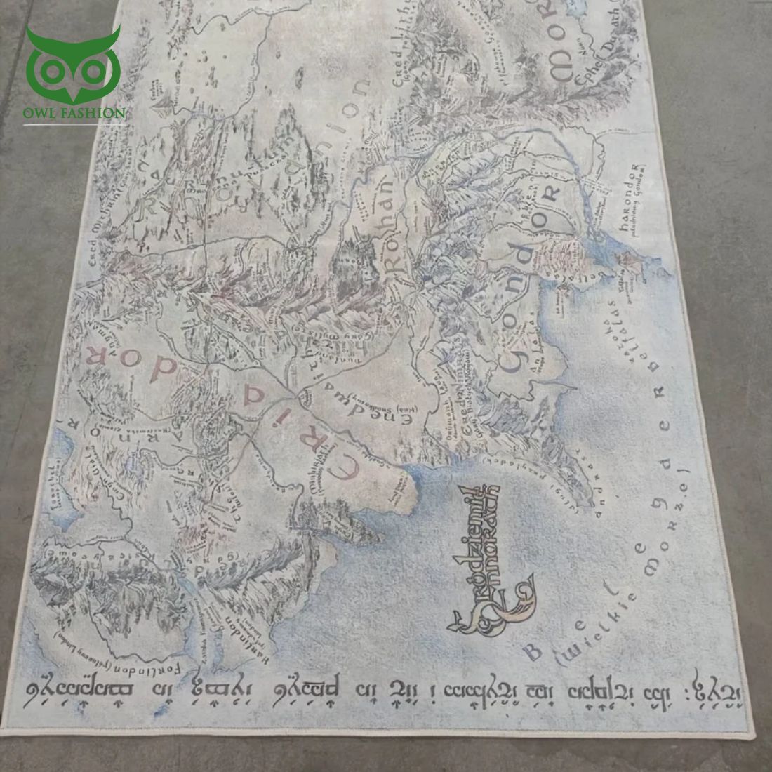 Lord Area Hobbit map Carpet Rug - Adult & Kids T-Shirts, Sweatshirts & Hoodies apparel design preview 1
