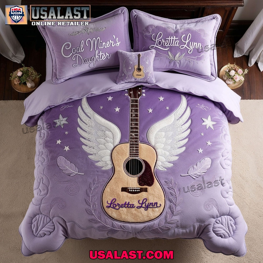 Loretta Lynn Guitar Premium Bedding Set - Adult & Kids T-Shirts, Sweatshirts & Hoodies apparel design preview 1
