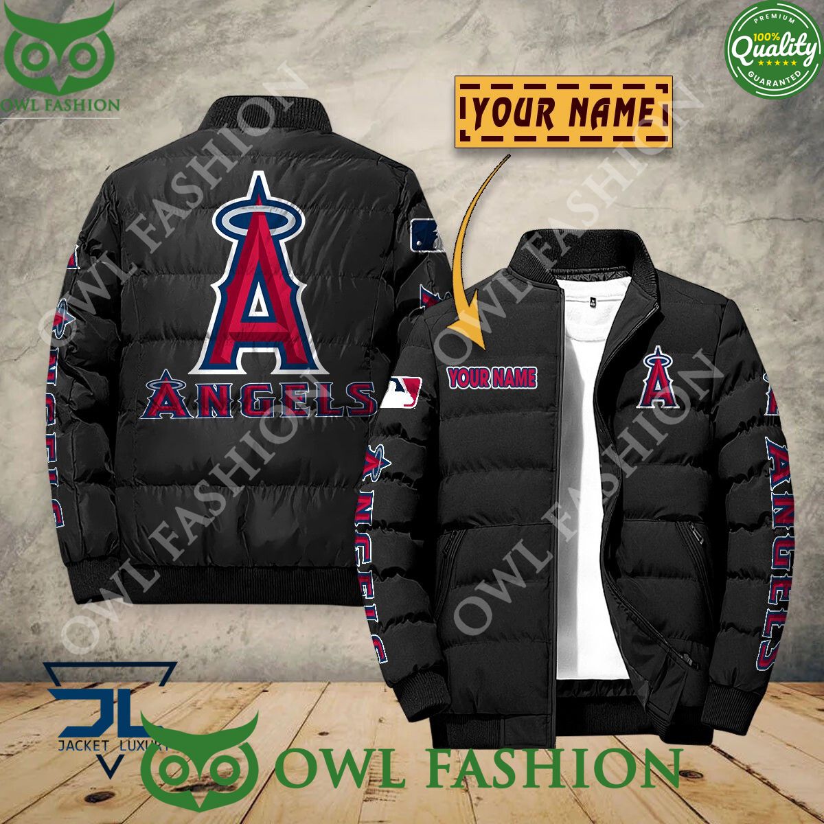 Los Angeles Angels Custom Name MLB Baseball Jacket - Adult & Kids T-Shirts, Sweatshirts & Hoodies apparel design preview 1
