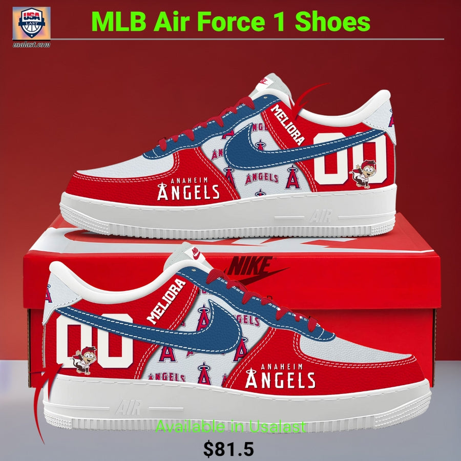 Los Angeles Angels Personalized Air Force 1 Shoes - Adult & Kids T-Shirts, Sweatshirts & Hoodies apparel design preview 1