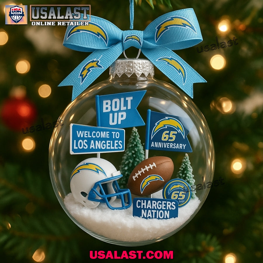 Los Angeles Chargers Clear Plastic Ball Christmas - Adult & Kids T-Shirts, Sweatshirts & Hoodies apparel design preview 1