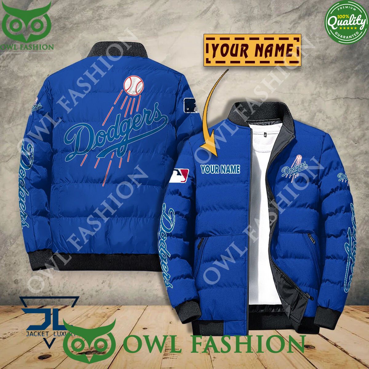 Los Angeles Dodgers Custom Name MLB Baseball Jacket - Adult & Kids T-Shirts, Sweatshirts & Hoodies apparel design preview 1