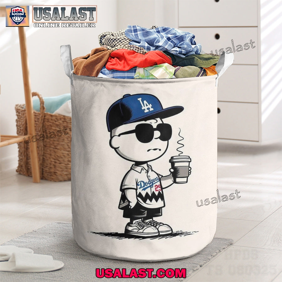 Los Angeles Dodgers Peanuts 2025 Laundry Basket - Adult & Kids T-Shirts, Sweatshirts & Hoodies apparel design preview 1
