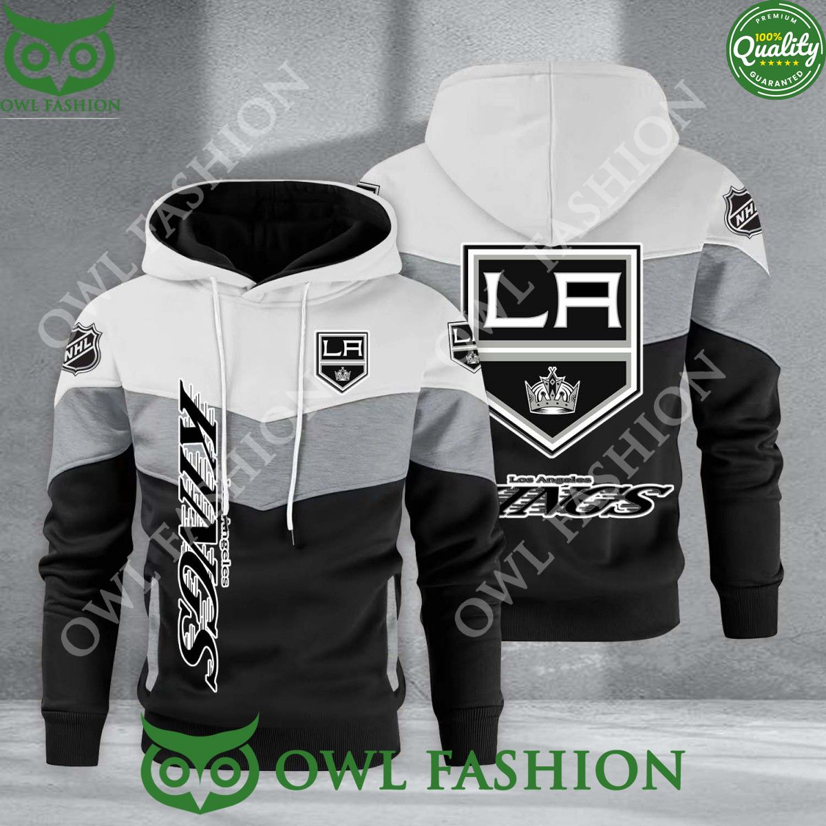 Los Angeles Kings NHL Hockey Black White Printed - Adult & Kids T-Shirts, Sweatshirts & Hoodies apparel design preview 1