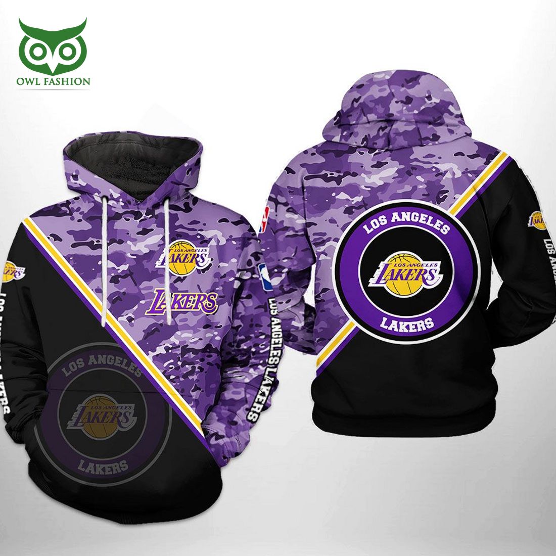 Los Angeles Lakers NBA US Camo Team 3D Printed and - Adult & Kids T-Shirts, Sweatshirts & Hoodies apparel design preview 1