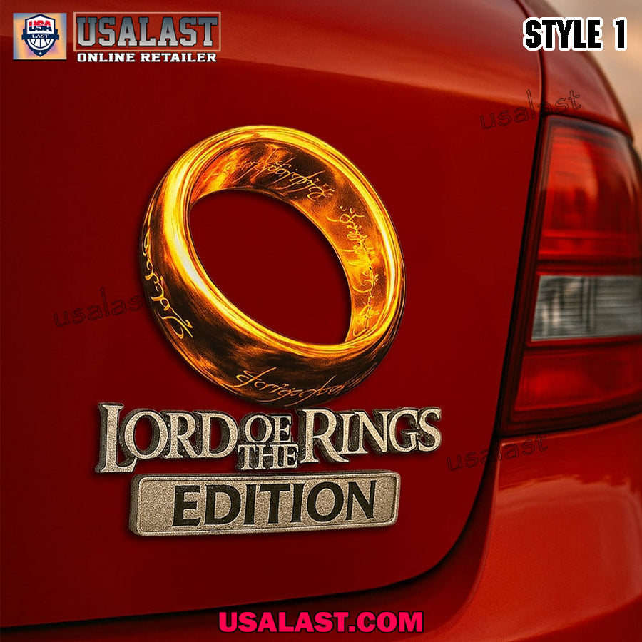 LOTR Edition Custom 3D Car Badge Sticker - Adult & Kids T-Shirts, Sweatshirts & Hoodies apparel design preview 1