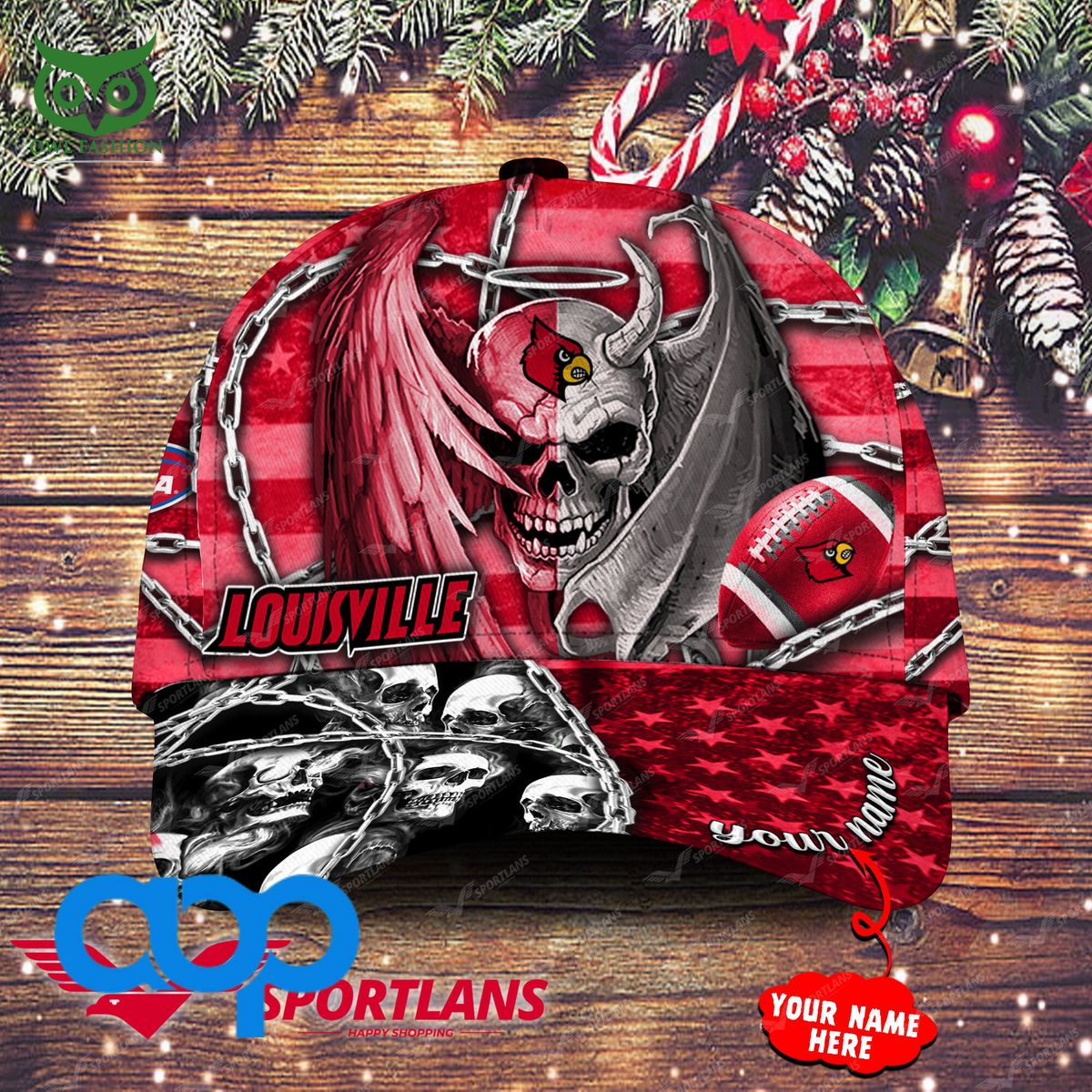 Louisville Cardinals Trend 2023 NCAA Skull - Adult & Kids T-Shirts, Sweatshirts & Hoodies apparel design preview 1