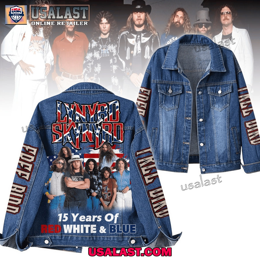 Lynyrd Skynyrd Happy 4th Of July Denim Jacket - Adult & Kids T-Shirts, Sweatshirts & Hoodies apparel design preview 1