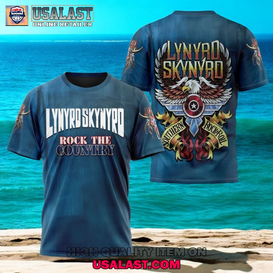 Lynyrd Skynyrd Rock The Country 3D - Adult & Kids T-Shirts, Sweatshirts & Hoodies apparel design preview 1
