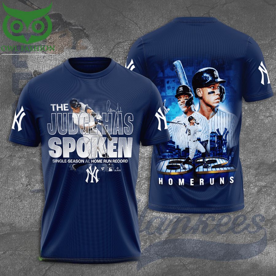 New York Yankees MLB Aaron Judge The Has Spoken 3D - Adult & Kids T-Shirts, Sweatshirts & Hoodies apparel design preview 1