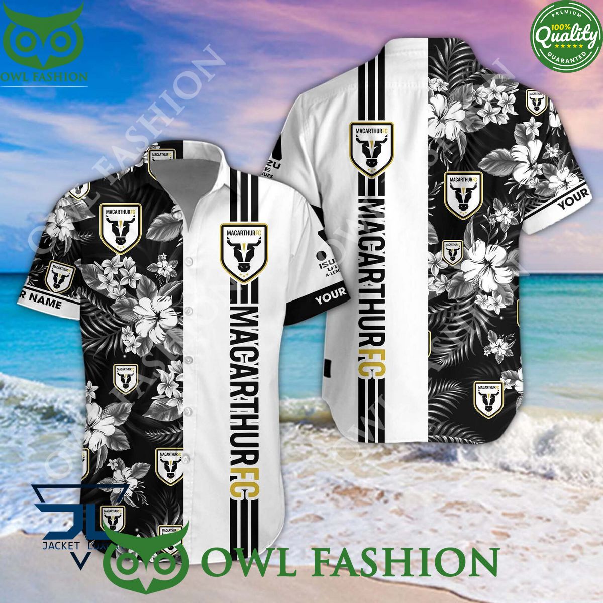 Macarthur FC A League Football Hawaiian and short - Adult & Kids T-Shirts, Sweatshirts & Hoodies apparel design preview 1