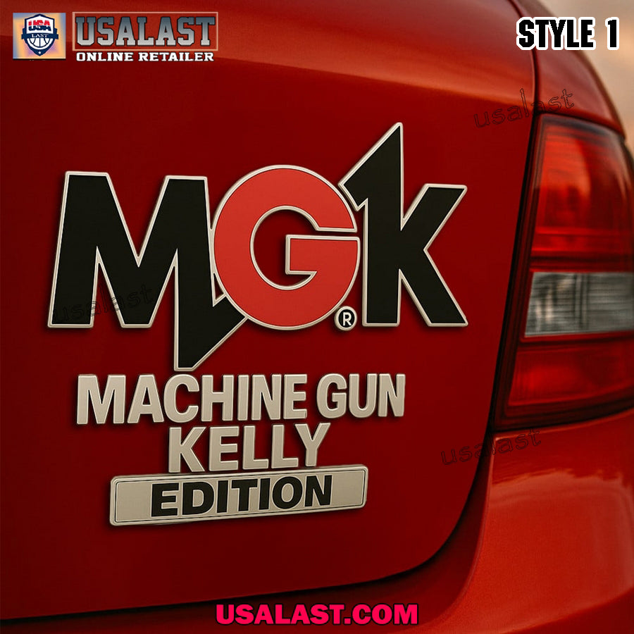 Machine Gun Kelly Edition Custom 3D Car Badge Sticker - Adult & Kids T-Shirts, Sweatshirts & Hoodies apparel design preview 1