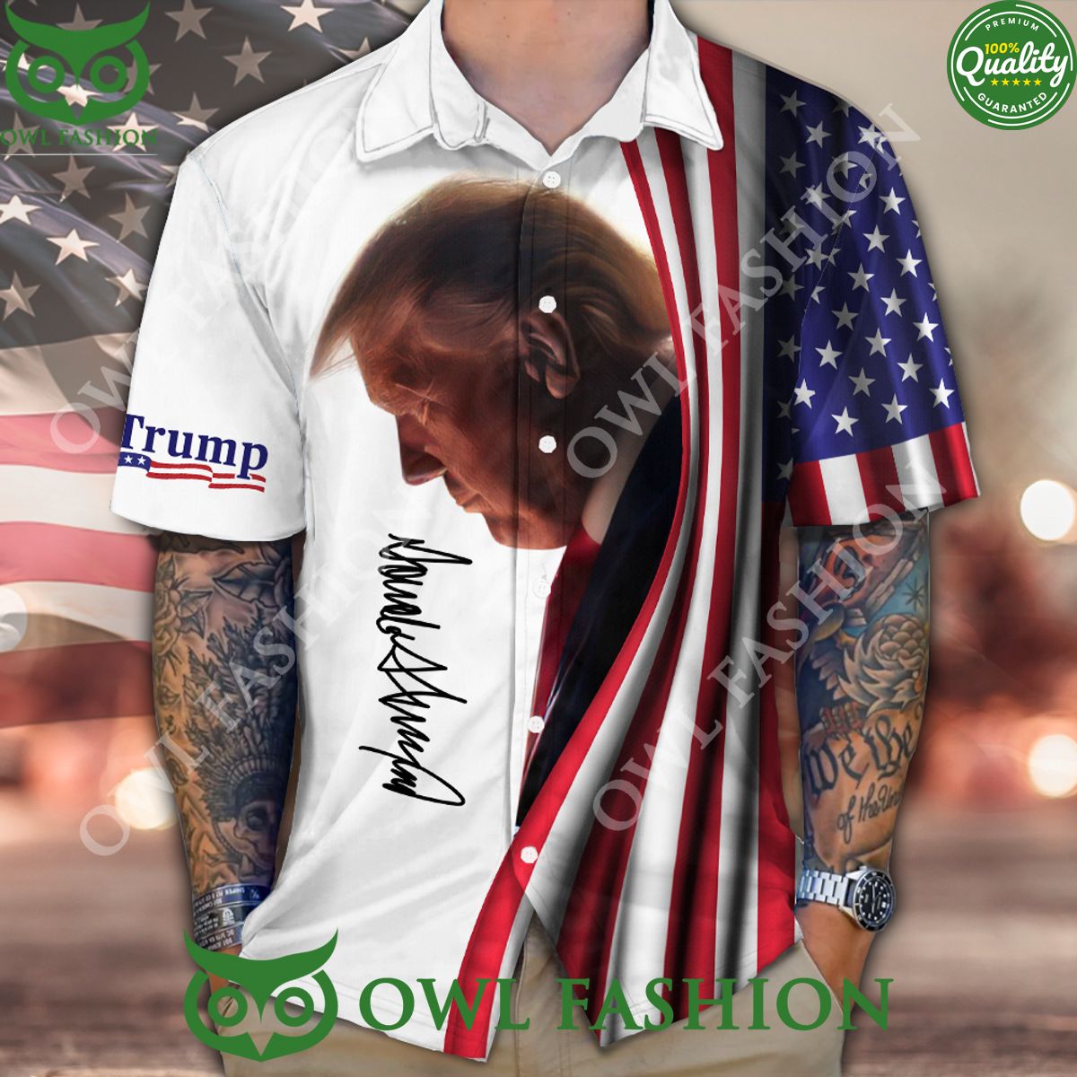 Make America Great Again Trump Signature Hawaiian - Adult & Kids T-Shirts, Sweatshirts & Hoodies apparel design preview 1