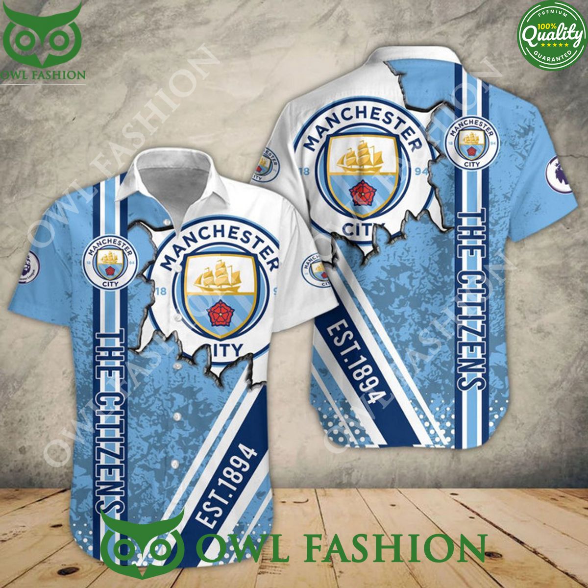Manchester City Champion EPL 3D Hawaii Set - Adult & Kids T-Shirts, Sweatshirts & Hoodies apparel design preview 1