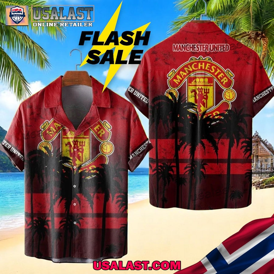 Manchester United Coconut Tree Style Hawaiian - Adult & Kids T-Shirts, Sweatshirts & Hoodies apparel design preview 1