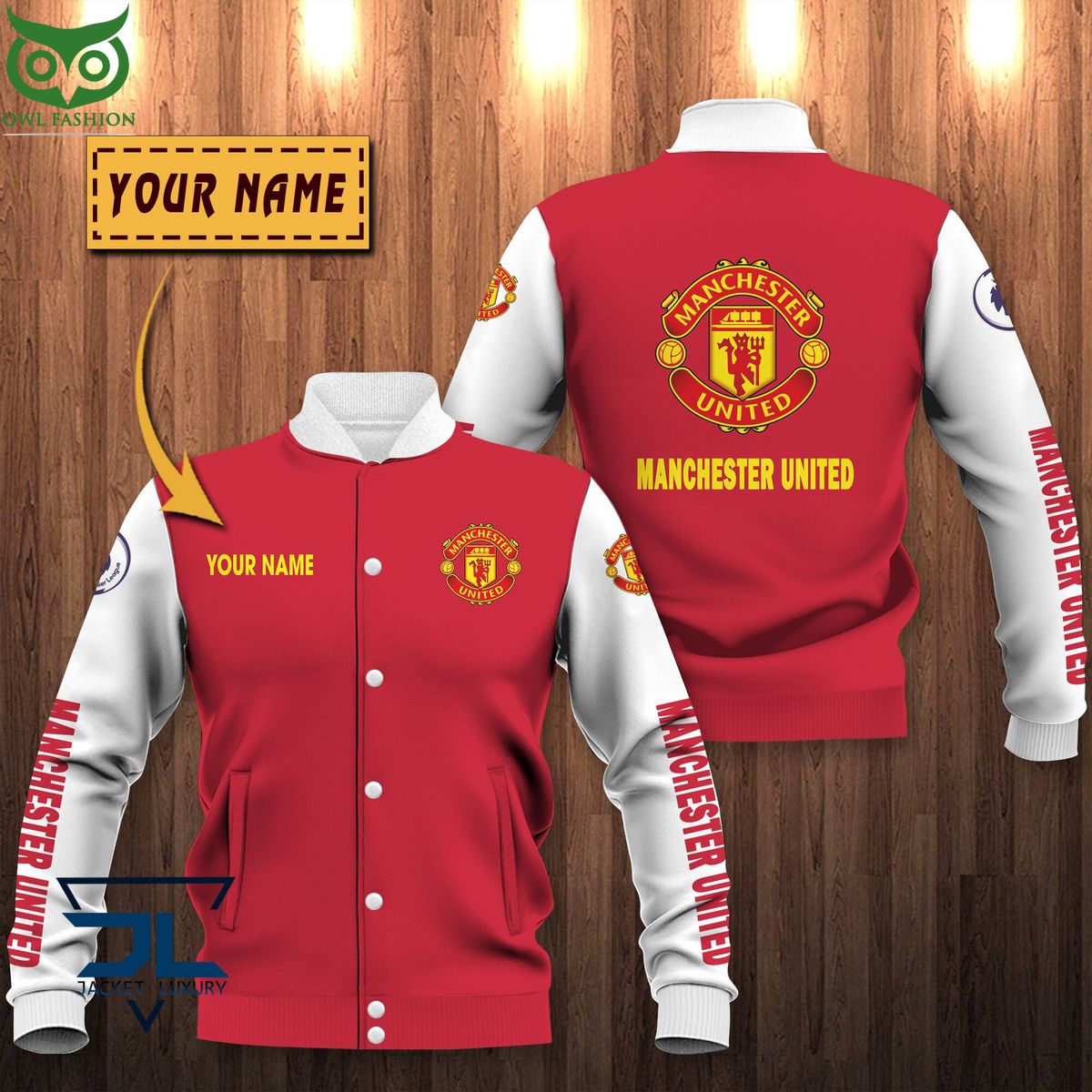 Manchester United Premier League Custom Baseball - Adult & Kids T-Shirts, Sweatshirts & Hoodies apparel design preview 1