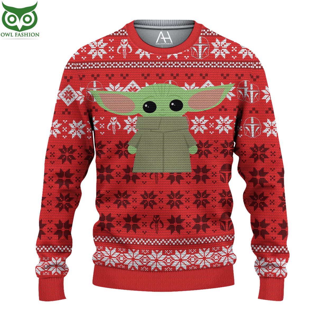 Mandalorian Ugly Sweaters 3D AOP Sweater Jumper - Adult & Kids T-Shirts, Sweatshirts & Hoodies apparel design preview 1