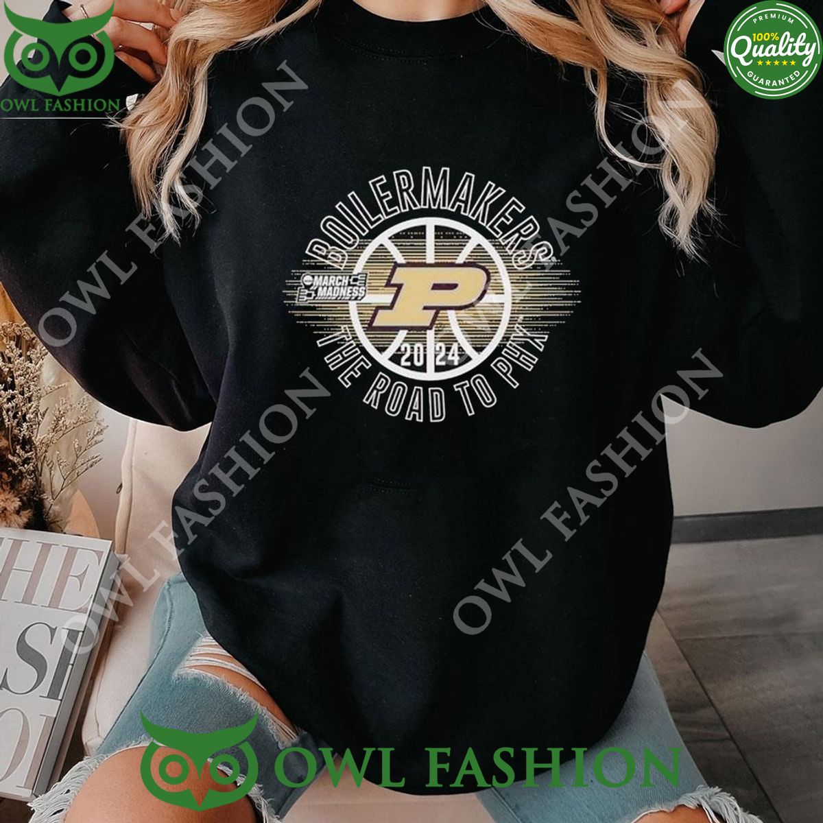 March Madness Purdue Boilermakers 2024 NCAA The Road - Adult & Kids T-Shirts, Sweatshirts & Hoodies apparel design preview 1