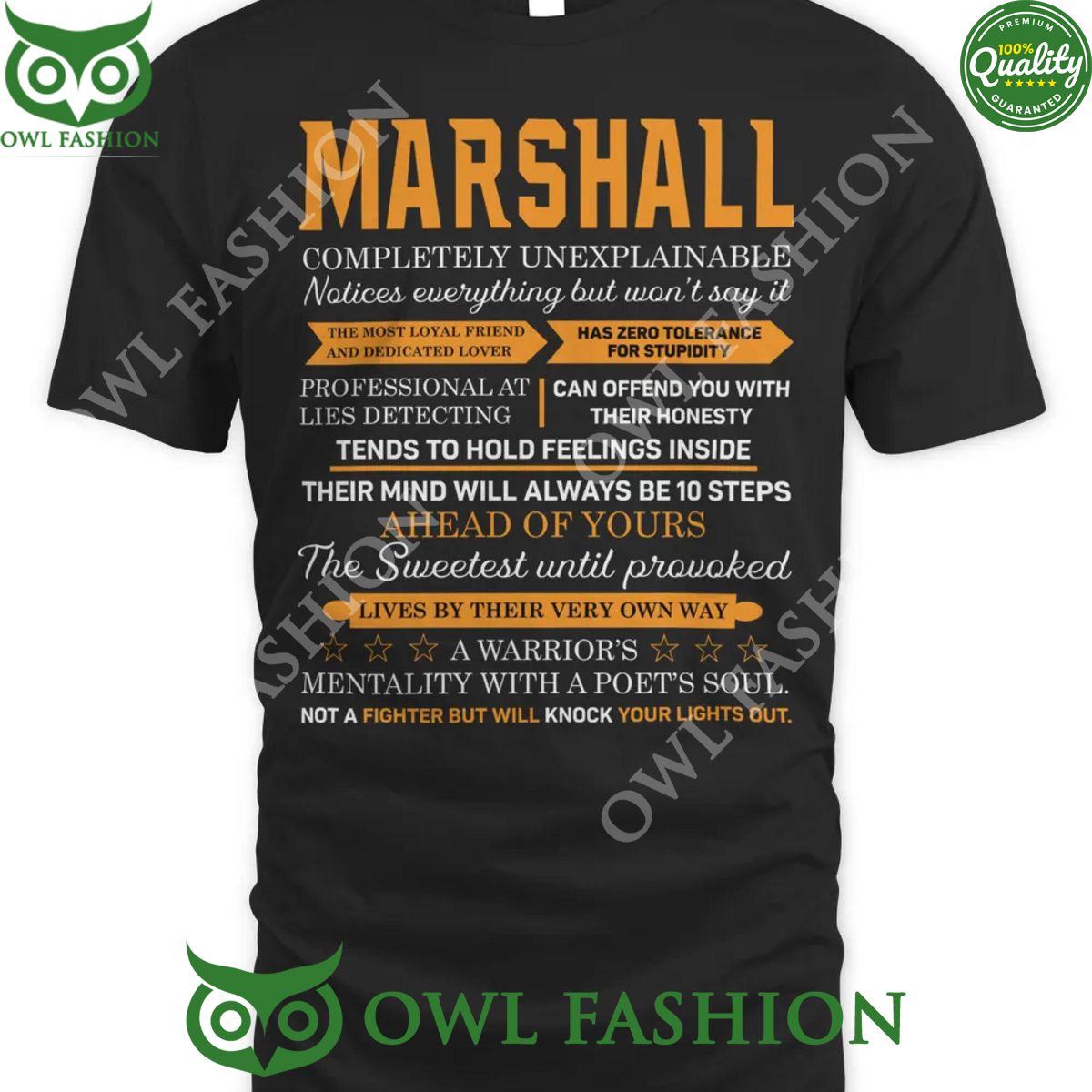 Marshall Lives by their very own way zero tolerance - Adult & Kids T-Shirts, Sweatshirts & Hoodies apparel design preview 1