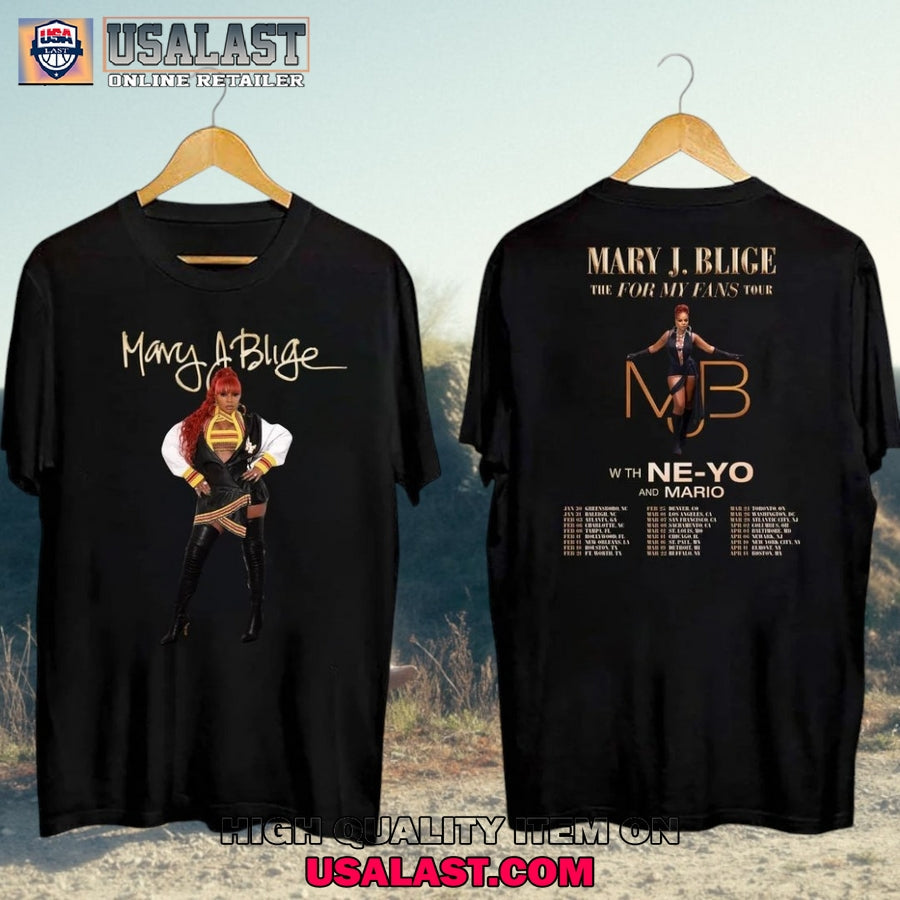 Mary J Blige The For My Fans Tour 2025 - Adult & Kids T-Shirts, Sweatshirts & Hoodies apparel design preview 1