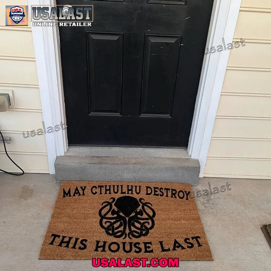 May Cthulhu Devour This House Last Coir Doormat - Adult & Kids T-Shirts, Sweatshirts & Hoodies apparel design preview 1