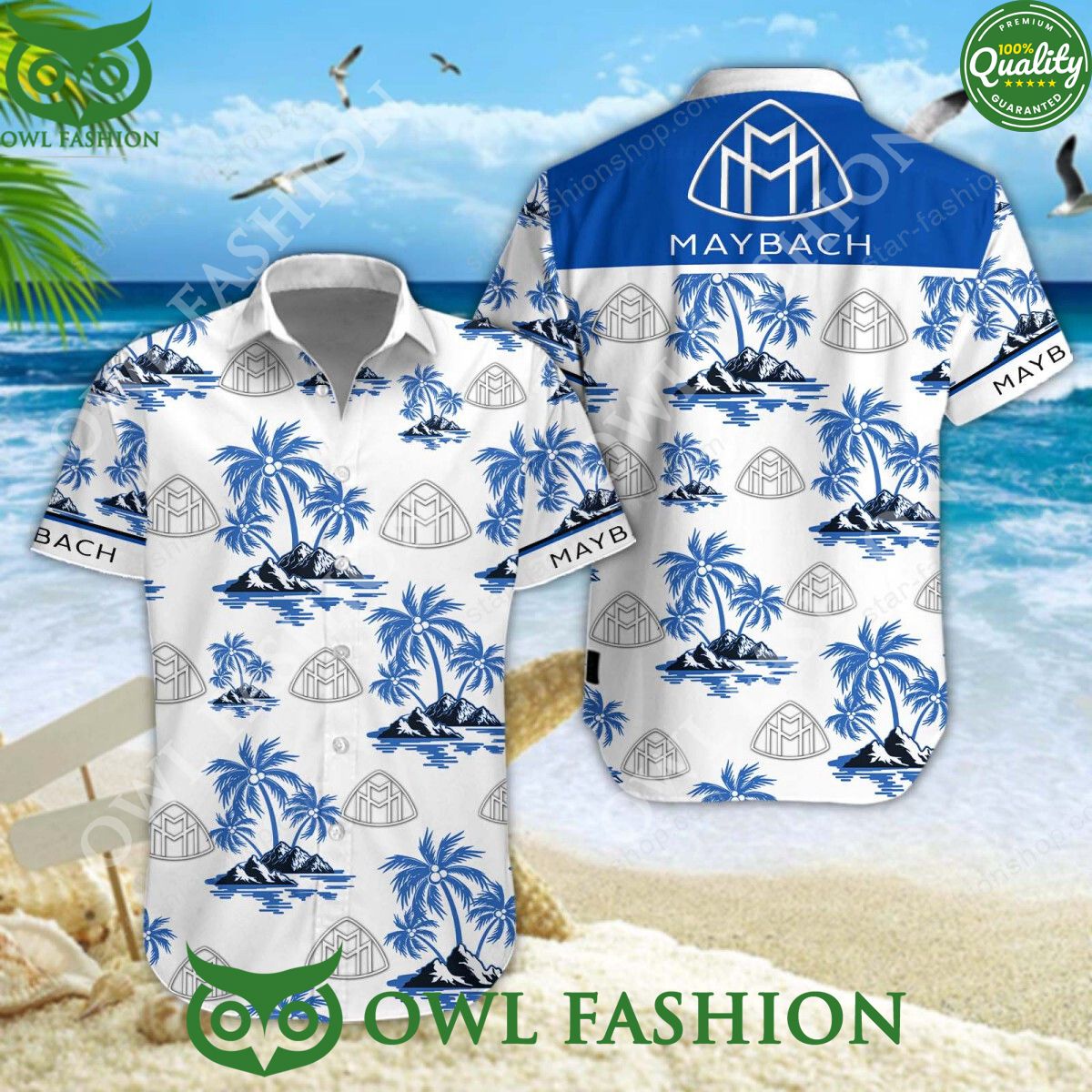 Maybach Luxury Motor Brand Hawaiian and Shorts - Adult & Kids T-Shirts, Sweatshirts & Hoodies apparel design preview 1