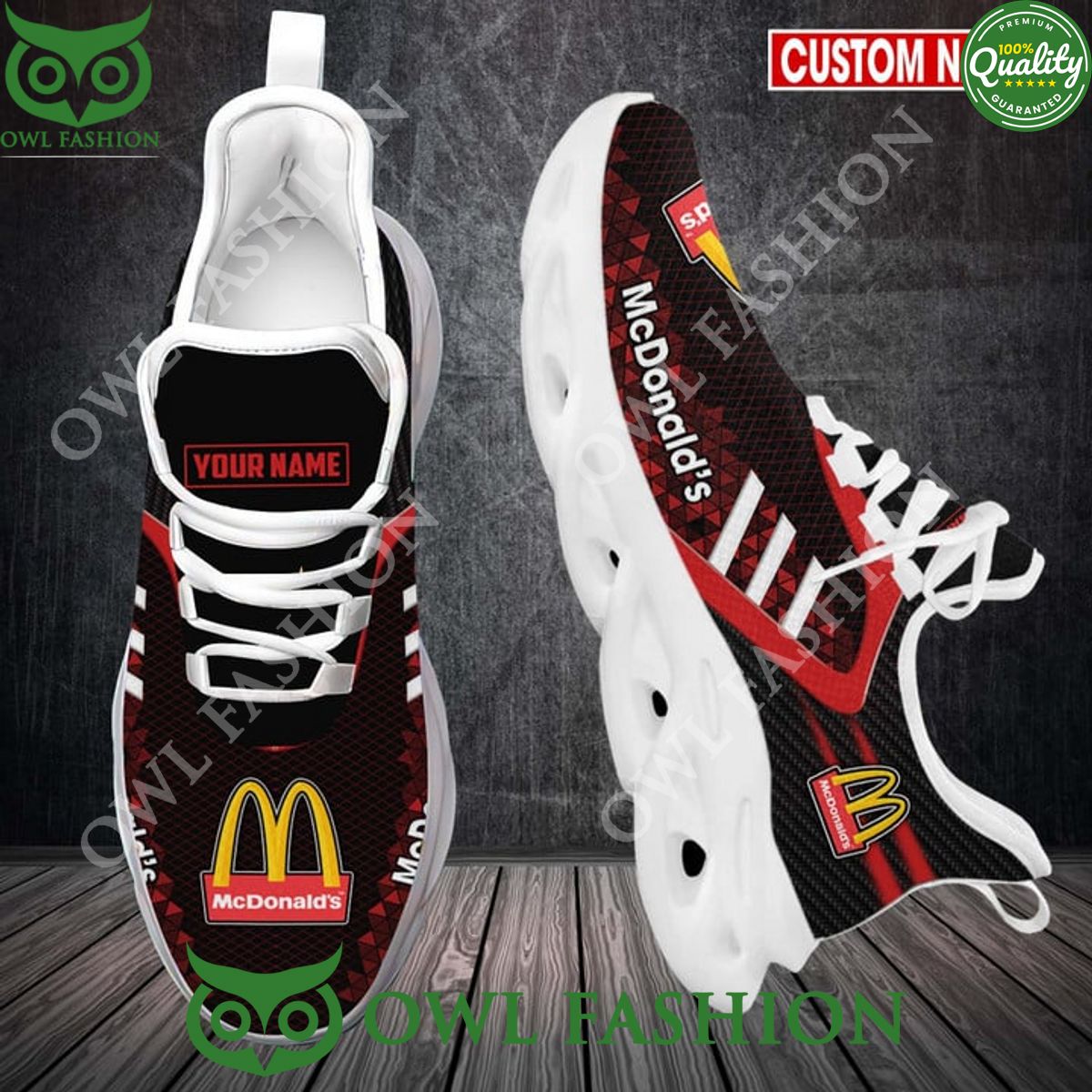 McDonald's fast food chain red and black Clunky Max - Adult & Kids T-Shirts, Sweatshirts & Hoodies apparel design preview 1